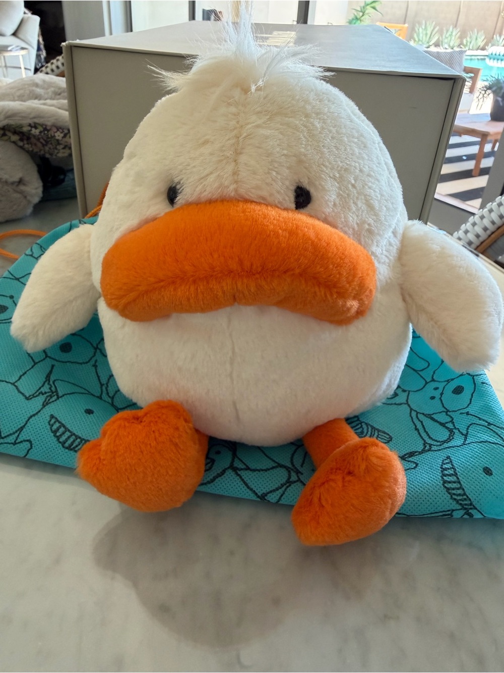 Jellycat Delia Duck Plush in Cream and Orange - Picture 2 of 2